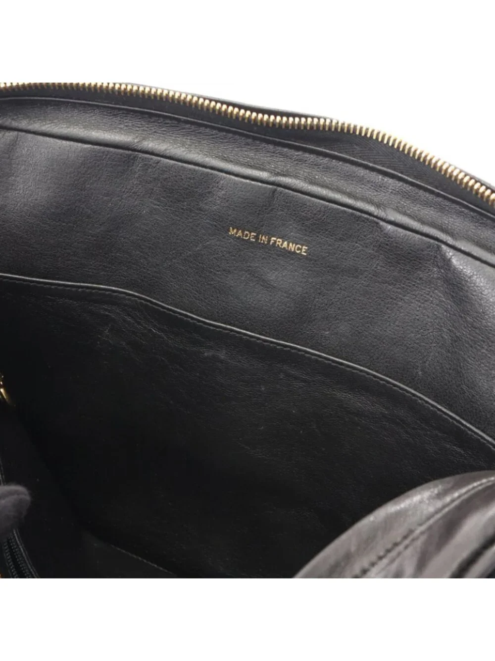Chanel Shoulder Bag Mademoiselle Tassel Black Lambskin Fringe Chain